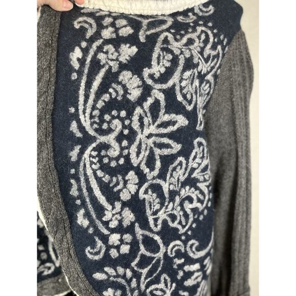 Anthropologie Sleeping On Snow Open Front Cardigan Sweater Wool Blend Boho Sz XL - Picture 9 of 11